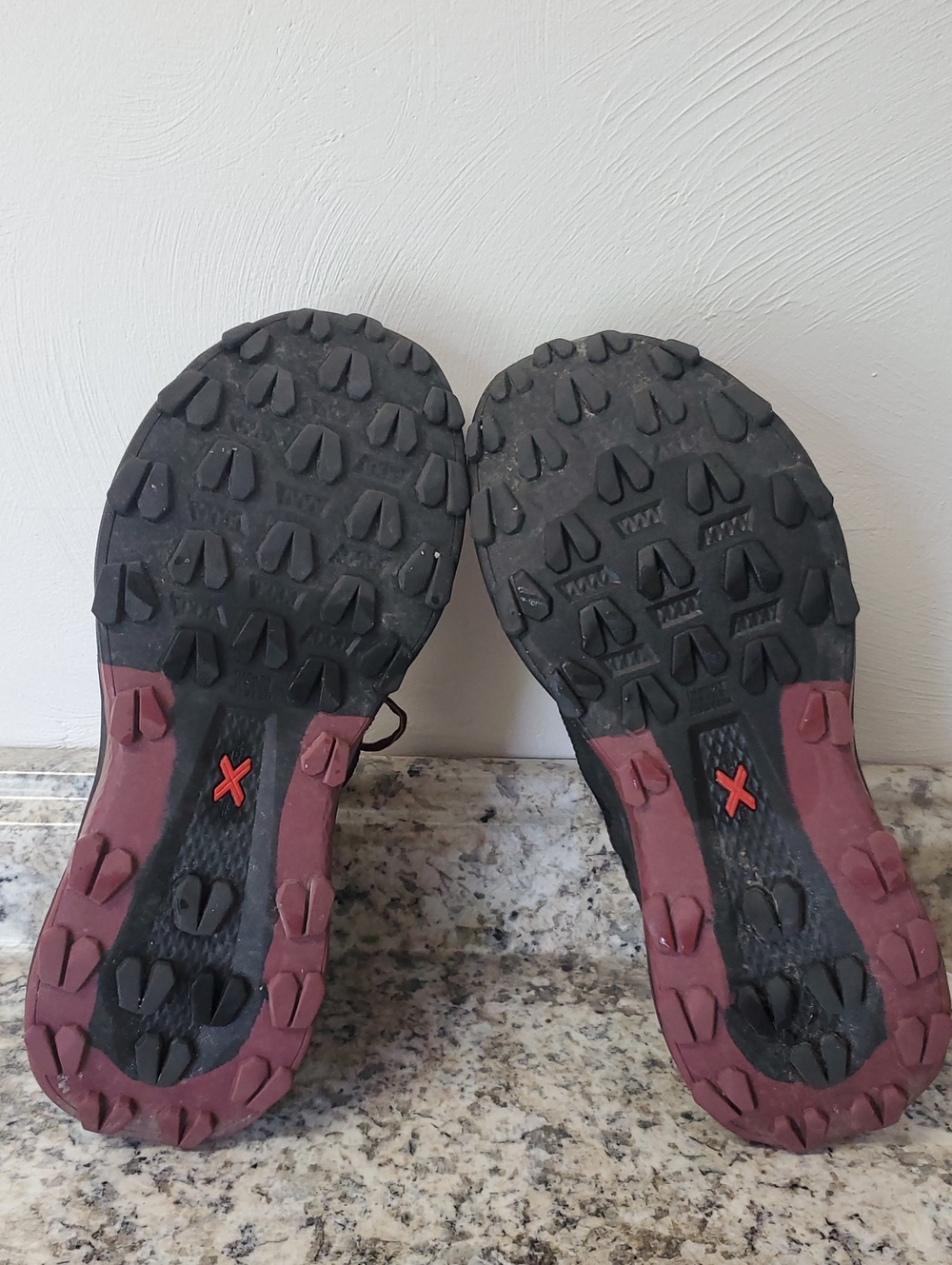 LA SPORTIVA Prodigio Hike Black Burgundy and Gold Trail Runners - Picture 9 of 10